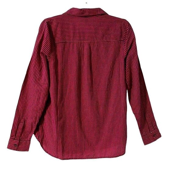 Old Navy pink and black check button up shirt size S - Picture 4 of 12